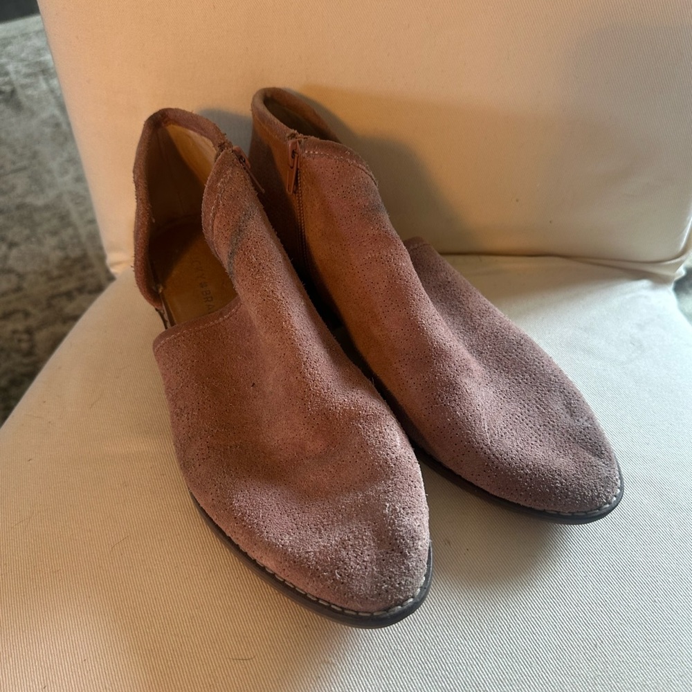 Lucky Brand Women's Suede Ankle Booties - Pink